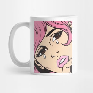 Pastel Pink Sad Girl Mug